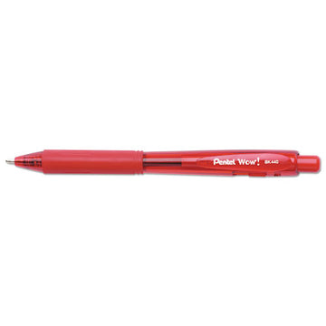 Pentel® Wow! Ballpoint Pen, Retractable, Medium 1 Mm, Red Ink, Red Barrel, Dozen freeshipping - TVN Wholesale